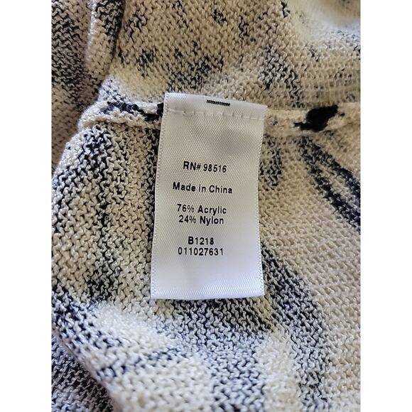 Coldwater Creek Black Ivory Knit Dolman Sleeve Button Up Sweater Women's Plus 3X - Picture 13 of 13